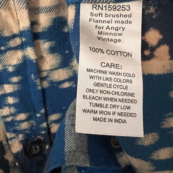 Angry Minnow Men's Acid Washed Hamm's Beer Cotton Flannel Shirt XXL NWT - Picture 7 of 8